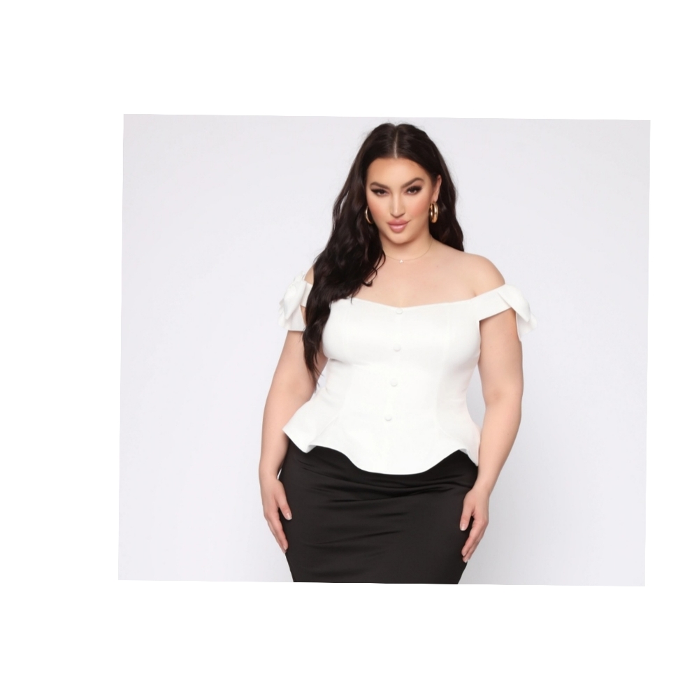 White peplum blouse